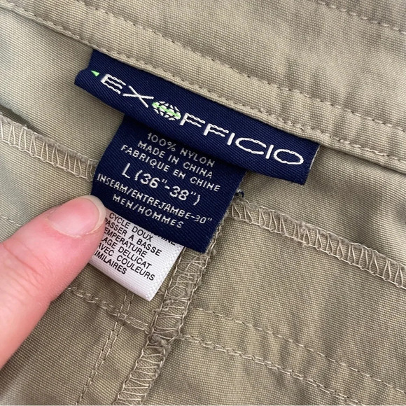 Exofficio Cargo Pants Nylon Tan L - Picture 6 of 8
